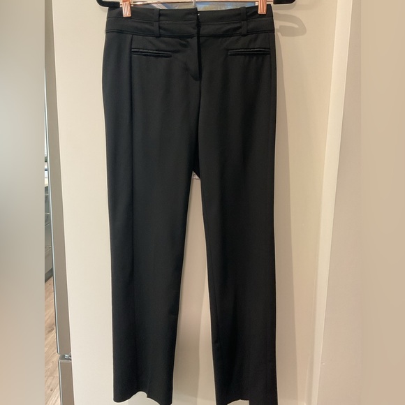 Cambio Elegant Black Wool Trouser  Pants with Satin trim. - Picture 1 of 11
